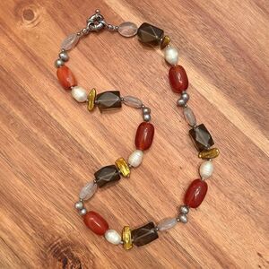 Chunky Semiprecious Stone Necklace | 18” Length